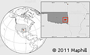 Blank Location Map of Latimer County, highlighted country, highlighted parent region