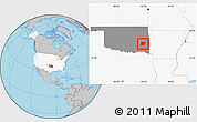 Gray Location Map of Latimer County, highlighted country, highlighted parent region