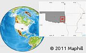 Physical Location Map of Latimer County, highlighted country, highlighted parent region