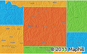 Political 3D Map of Lincoln County