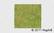 Satellite 3D Map of Lincoln County, single color outside