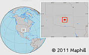 Gray Location Map of Lincoln County