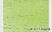 Physical Map of Lincoln County