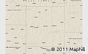 Shaded Relief Map of Lincoln County