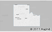 Gray 3D Map of Logan County, single color outside