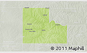 Physical 3D Map of Logan County, lighten, semi-desaturated