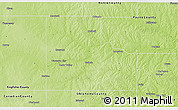 Physical 3D Map of Logan County