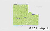 Physical 3D Map of Logan County, single color outside