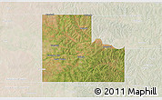 Satellite 3D Map of Logan County, lighten