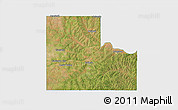 Satellite 3D Map of Logan County, single color outside