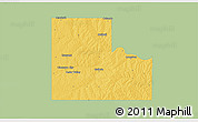 Savanna Style 3D Map of Logan County, single color outside