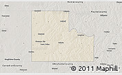 Shaded Relief 3D Map of Logan County, semi-desaturated