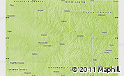 Physical Map of Logan County