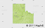 Physical Map of Logan County, single color outside