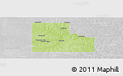 Physical Panoramic Map of Logan County, lighten, desaturated