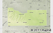 Physical Map of Major County, semi-desaturated