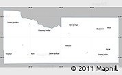 Gray Simple Map of Major County, single color outside