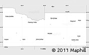Silver Style Simple Map of Major County