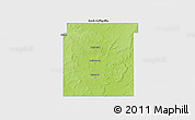 Physical 3D Map of Nowata County, single color outside