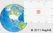 Physical Location Map of Oklahoma County, highlighted country