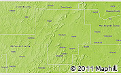 Physical 3D Map of Okmulgee County