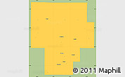 Savanna Style Simple Map of Okmulgee County, single color outside