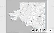 Gray 3D Map of Osage County, single color outside