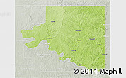 Physical 3D Map of Osage County, lighten, semi-desaturated