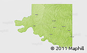 Physical 3D Map of Osage County, single color outside