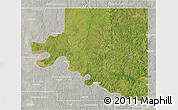 Satellite 3D Map of Osage County, lighten, semi-desaturated
