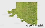 Satellite 3D Map of Osage County, single color outside
