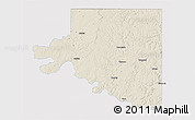 Shaded Relief 3D Map of Osage County, single color outside