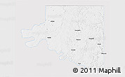 Silver Style 3D Map of Osage County, single color outside