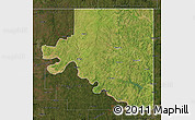 Satellite Map of Osage County, darken