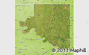 Satellite Map of Osage County, physical outside
