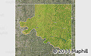 Satellite Map of Osage County, semi-desaturated
