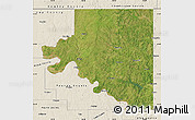 Satellite Map of Osage County, shaded relief outside