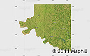 Satellite Map of Osage County, single color outside