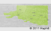 Physical Panoramic Map of Osage County, lighten, desaturated