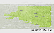 Physical Panoramic Map of Osage County, lighten, semi-desaturated