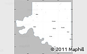 Gray Simple Map of Osage County, single color outside