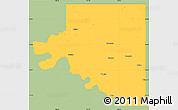 Savanna Style Simple Map of Osage County, single color outside