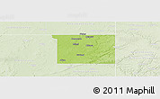 Physical Panoramic Map of Ottawa County, lighten