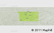 Physical Panoramic Map of Ottawa County, lighten, semi-desaturated