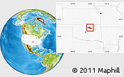 Physical Location Map of Pawnee County, highlighted country