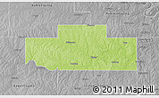 Physical 3D Map of Payne County, desaturated