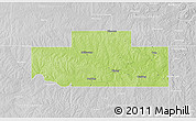 Physical 3D Map of Payne County, lighten, desaturated