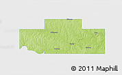 Physical 3D Map of Payne County, single color outside