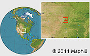 Satellite Location Map of Payne County