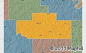 Political Map of Payne County, semi-desaturated
